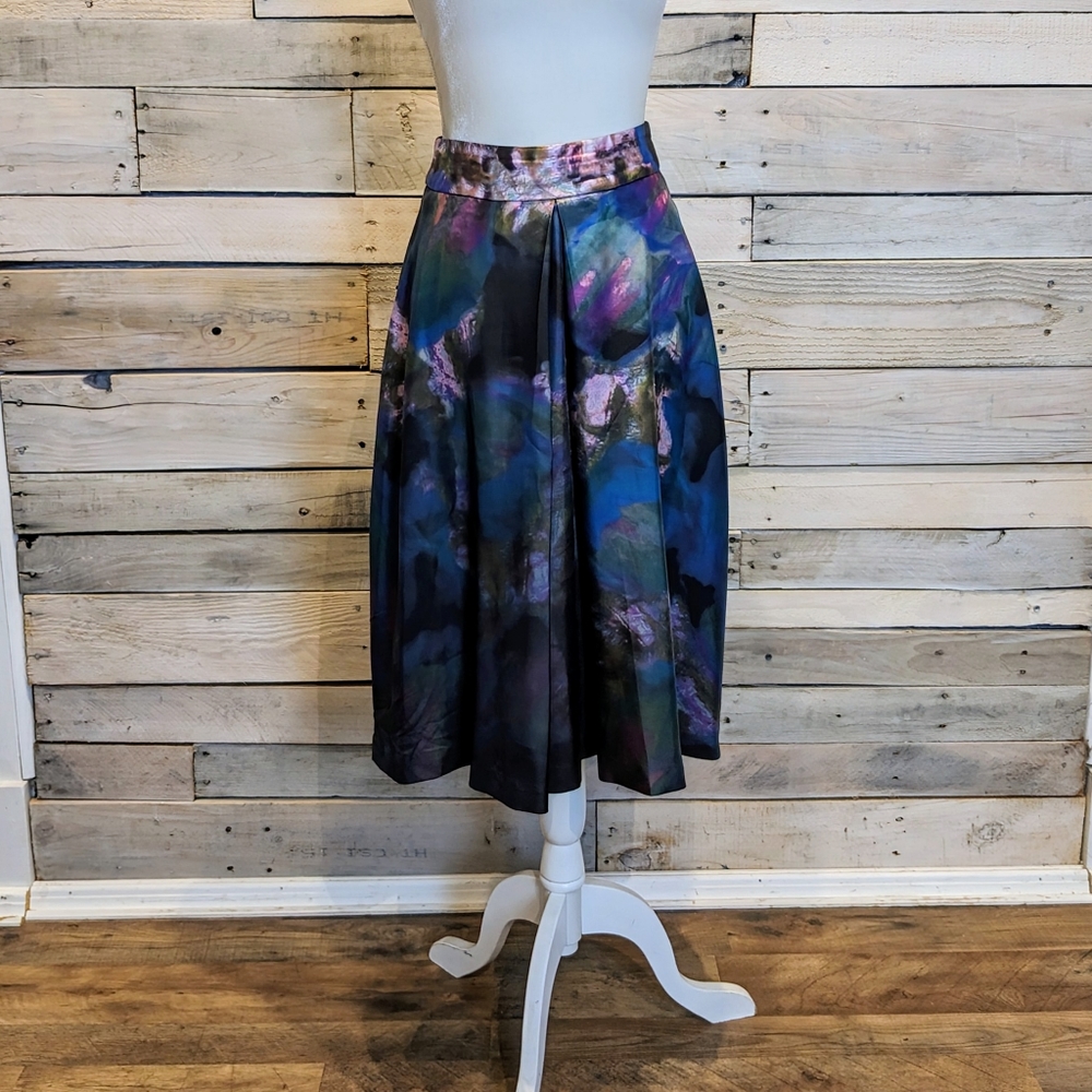 Cynthia Rowley Watercolor Midi Skirt